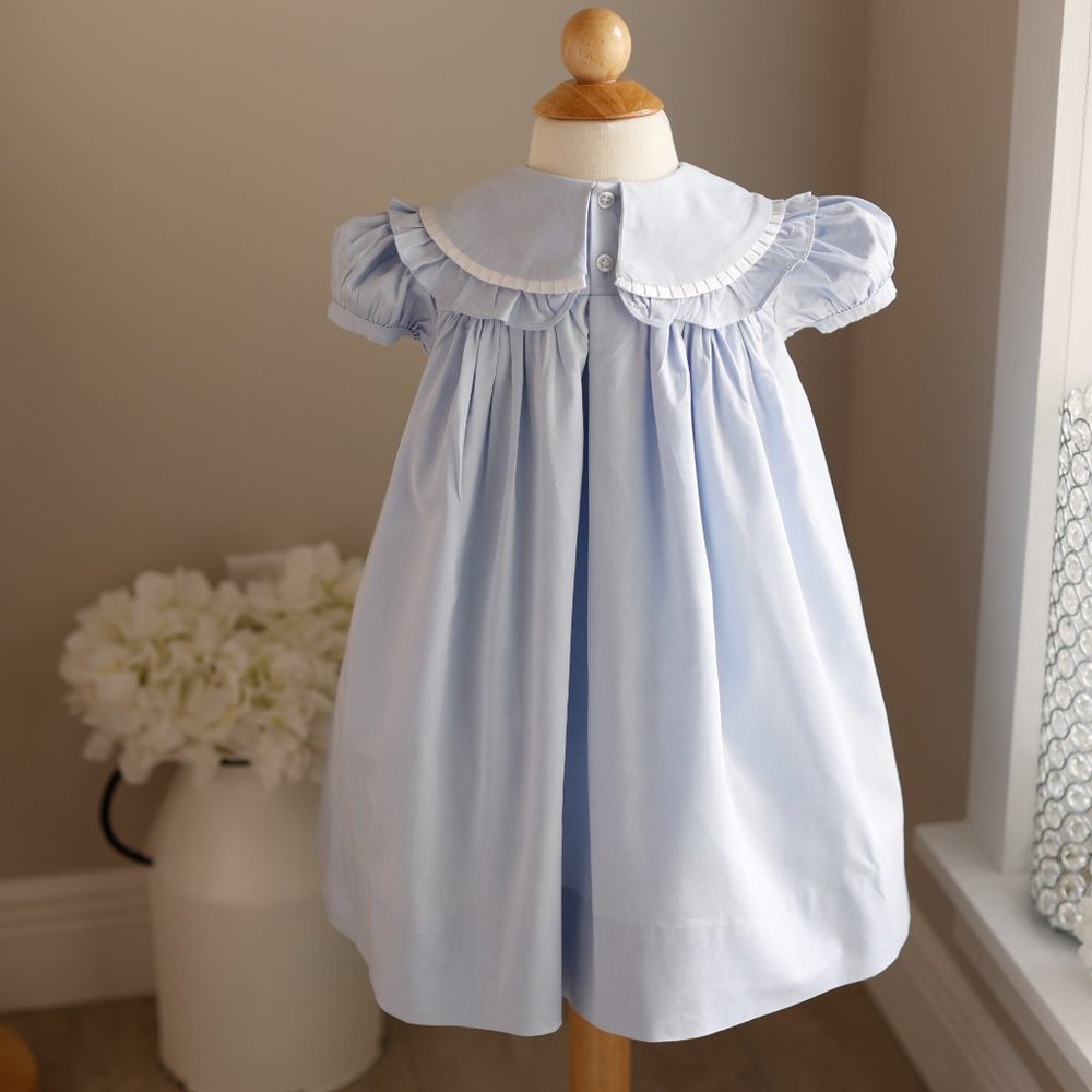 Blue Cotton Float Dress Boutique Bailey Boys 2T Classic Traditional Like New - Picture 6 of 7
